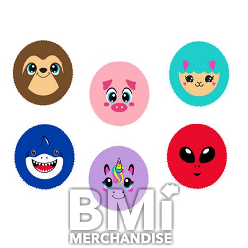 48PC 18INCH ANIMAL FACE KNOBBY BALL ASST CRANE KIT