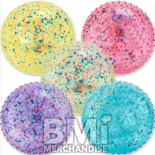 18IN CONFETTI KNOBBY BALL ASSORTMENT