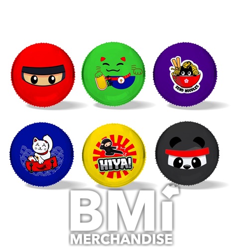 48PC 18INCH KNOBBY BALL NINJA DOODLES