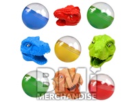 48PC 4INCH CAPSULE WITH 3INCH DINOSAUR SQUEEZE HEAD CAPSULE KIT