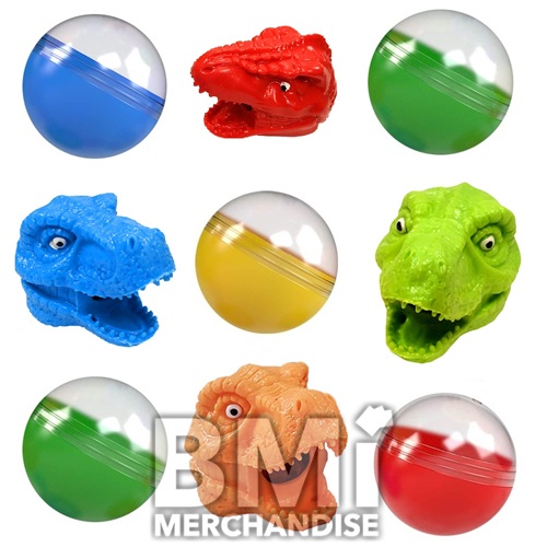 48PC 4INCH CAPSULE WITH 3INCH DINOSAUR SQUEEZE HEAD CAPSULE KIT