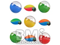 48PC 4INCH CAPSULE WITH LIGHT UP TWO TONED FOOTBALL CAPSULE KIT