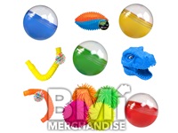 48PC 4INCH CAPSULE WITH PUFFER / FIDGET TOY ASST CAPSULE KIT