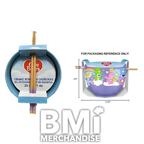 CARE BEARS 20OZ CERAMIC RAMEN BOWL WITH CHOPSTICKS