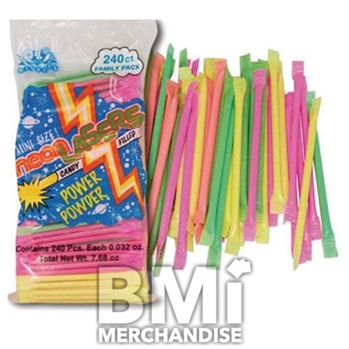 NEON LASER STRAWS-240CT BAG