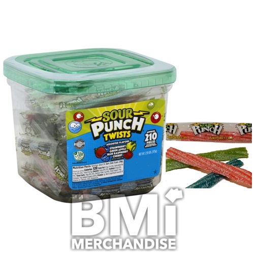 SOUR PUNCH TWISTS 210PC TUB