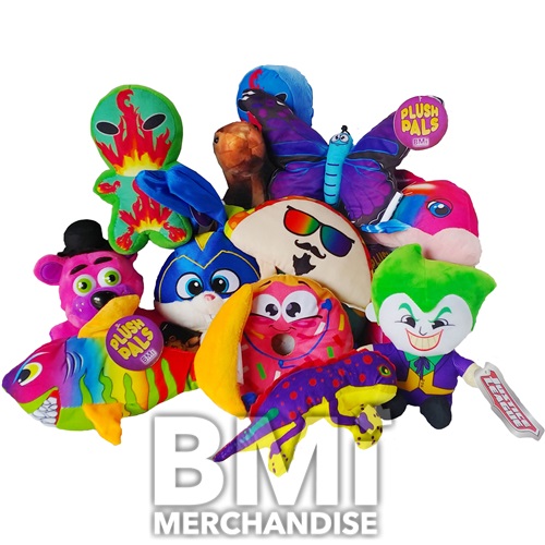 72PC MIX 6INCH 15% ASST LICENSED & 85% ASST GENERIC PLUSH CRANE KIT