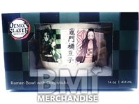 14 OZ DEMON SLAYER RAMEN BOWL WITH CHOPSTICKS