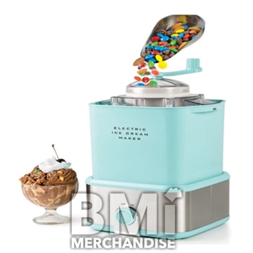 NOSTALGIA 2QUART ELECTRIC ICE CREAM MAKER W CANDY CRUSHER