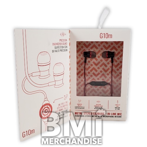 STEREO EARBUDS WITH MICROPHONE ASSORTMENT