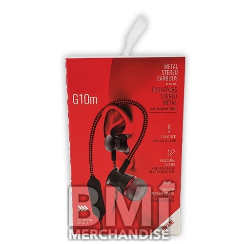 STEREO EARBUDS WITH MICROPHONE ASSORTMENT