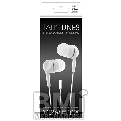 STEREO EARBUDS WITH MICROPHONE ASSORTMENT