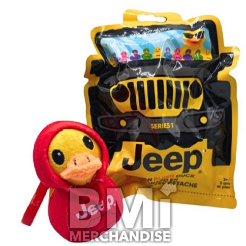 JEEP DUCKS 3IN PLUSH W CLIP  HEAT PRINT LOGO IN BLIND BAG IN CDU