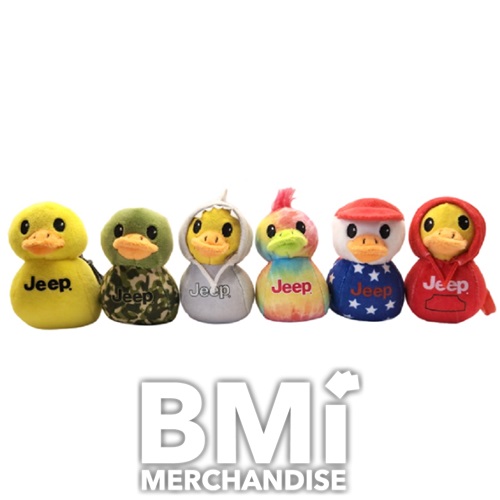 JEEP DUCKS 3IN PLUSH W CLIP  HEAT PRINT LOGO IN BLIND BAG IN CDU