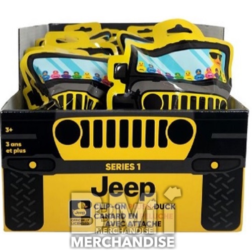 JEEP DUCKS 3IN PLUSH W CLIP  HEAT PRINT LOGO IN BLIND BAG IN CDU