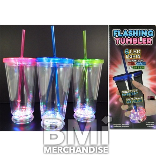 LIGHT UP CUP WITH STRAW