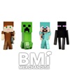 6PC OVER THE EDGE MINECRAFT 2.5INCH METAL FIGS ASSORTMENT