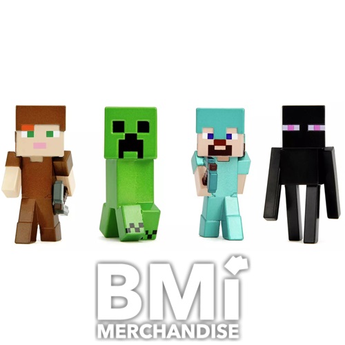6PC OVER THE EDGE MINECRAFT 2.5INCH METAL FIGS ASSORTMENT