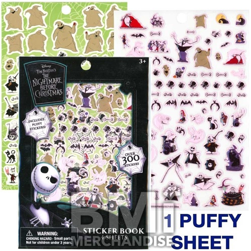 NIGHTMARE BEFORE CHRISTMAS PUFFY STICKERS