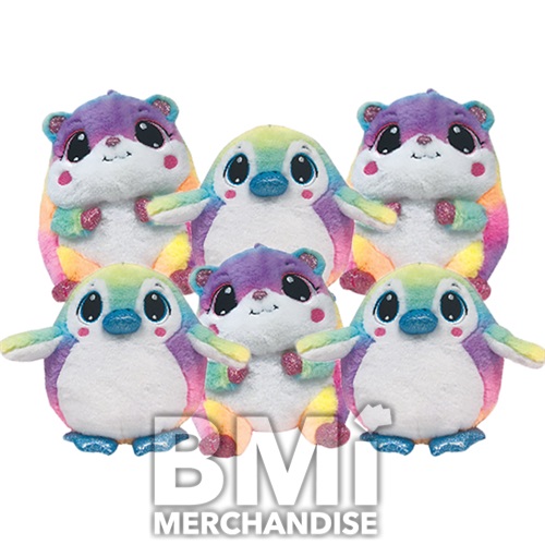 130 PC 5 INCH 100%  BUTTERBALL PLUSH ASSORTMENT CRANE KIT