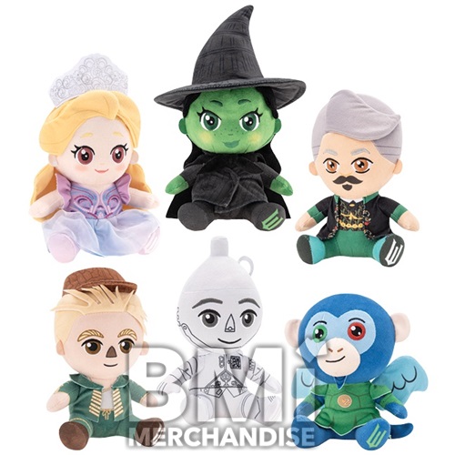 72PC MIX 6 TO 9INCH 15% LICENSED WICKED PLUSH & 85% ASST GENERIC PLUSH CRANE KIT