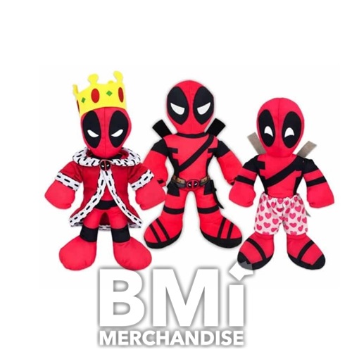 48PC 14IN 100% LICENSED JUMBO DEADPOOL PLUSH ASST CRANE KIT