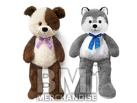 30IN BULLDOG AND HUSKY PLUSH