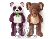 30IN MARRON PANDA AND ELEPHANT PLUSH
