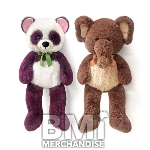 30IN MARRON PANDA AND ELEPHANT PLUSH