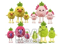 24PC 13INCH PINEAPPLE PETS ASSORTED PLUSH CRANE KIT