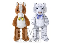 30IN HORSE AND WHITE TIGER PLUSH
