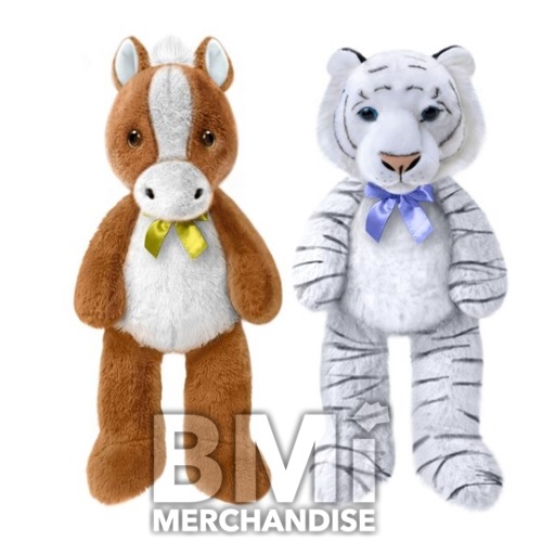 30IN HORSE AND WHITE TIGER PLUSH