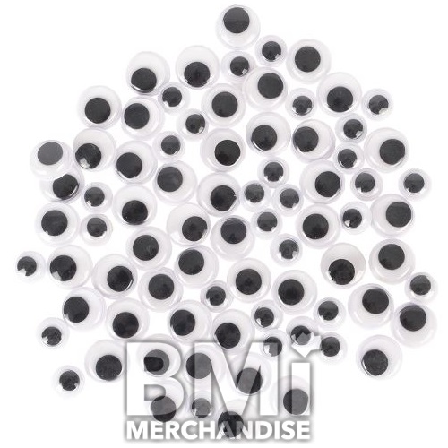WIGGLY EYE STICKERS 100 PC TUBE