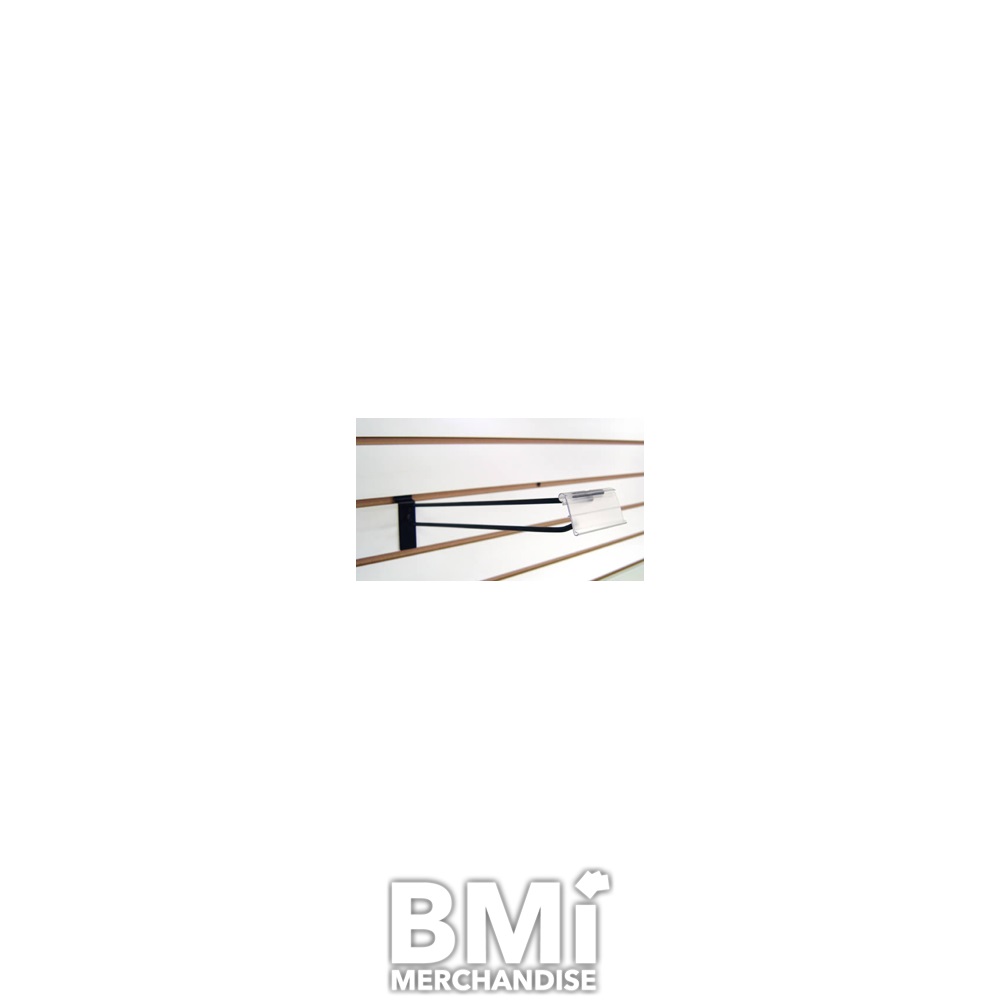 SLATWALL 11IN SCANNER HOOK W/BLACK LABEL HOLDER