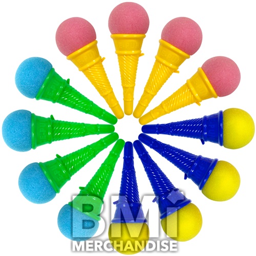 6IN COLORED ICE CREAM CONE SHOOTER