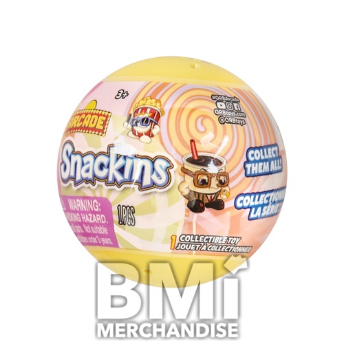 200 TICKET VALUE MINOR HANGING PRIZE KIT - ARCADE CAPSULES SNACKINS - 48PC